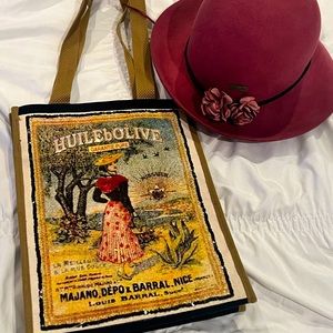 HUILE OLIVE Sequin Canvas Tote Bag